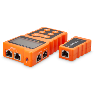 Twisted pair tester with display, with POE parameterization