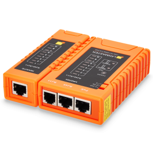 Twisted pair tester with indicators, with POE detection
