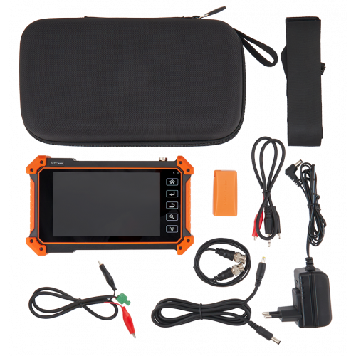 Tester of digital and analog video surveillance systems, touch display 5.4"
