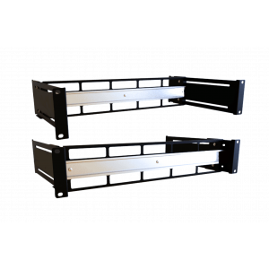 19" frame with DIN rail for installation of electrical machines, 2U