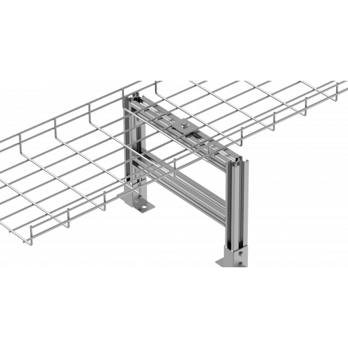 Double floor frame made of aluminum profile, height 300mm, width 200mm