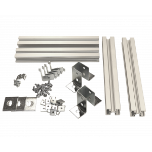 Double floor frame made of aluminum profile, height 300mm, width 200mm