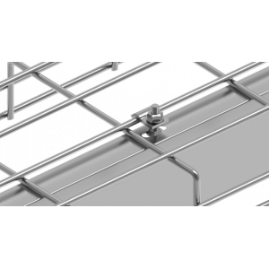Clip for fastening a tray Ф4.0-6.0 mm with a round hole