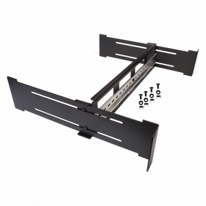 19" frame with DIN rail for installation of electrical machines, 2U
