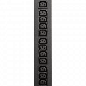 Vertical distribution unit with total monitoring, IP interface, single-phase, 32A, 6xC19 + 18xC13, 3-meter power cord, IEC309 plug