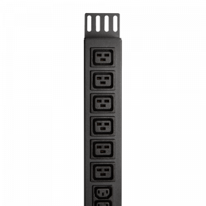 Vertical distribution unit with total monitoring, IP interface, single-phase, 32A, 6xC19 + 18xC13, 3-meter power cord, IEC309 plug