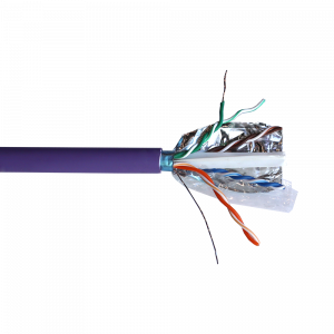 Cable TWT FTP, 4 pairs, Cat.6, ng(A)-LS, IEC 60332-3, 305 meters, purple
