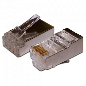 RJ45 STP 8P8C plug, universal, cat. 5e, 100 pcs