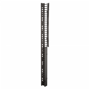 High-capacity vertical cable managers for Business cabinets, 2 pcs., black
