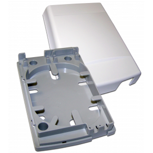 Fiber optic enclosure for 4 SC couplers, plastic