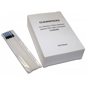 Fiber optic connector cleaning sticks for 1.25mm based connectors, 100 pcs.