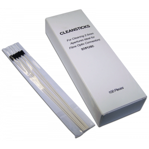 Fiber optic connector cleaning sticks for 2.5mm based connectors, 100 pcs.