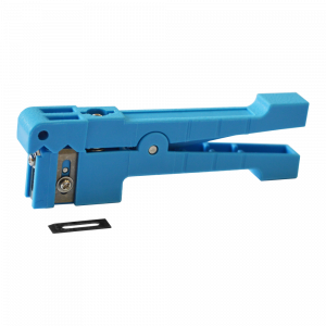 Optical cable jacket stripper for cable diameter from 2 to 6 mm