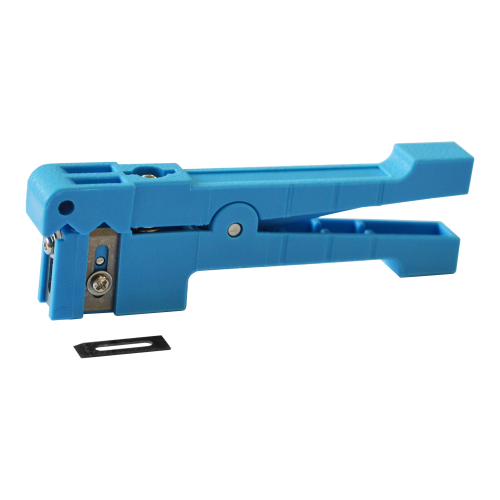 Optical cable jacket stripper for cable diameter from 2 to 6 mm