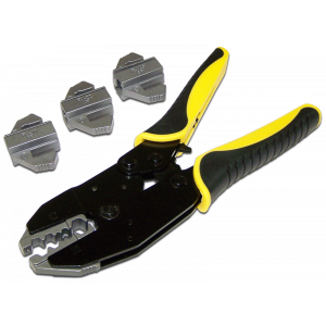 Crimping kit for twisted pair and coaxial cable