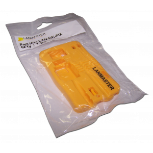 Mounting pad for Keystones jacks with a cable stripping tool