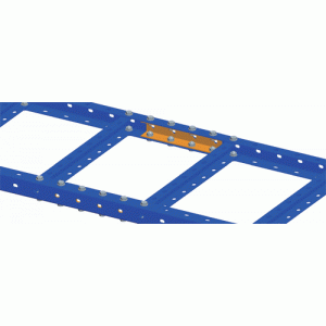 Straight splice bar for steel ladder, gray
