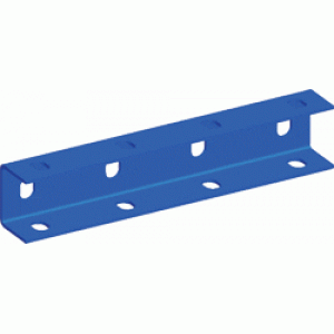 Straight splice bar for steel ladder, gray