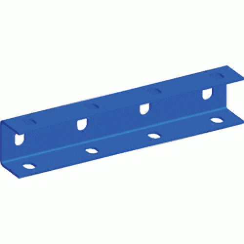 Straight splice bar for steel ladder, gray