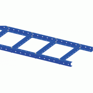 Ladder tray, straight section, steel, 2.5 meters, gray