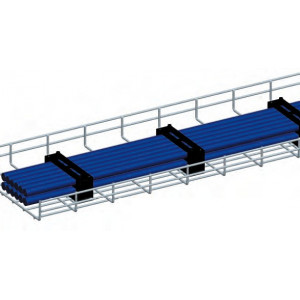 Power cable clamp, stackable