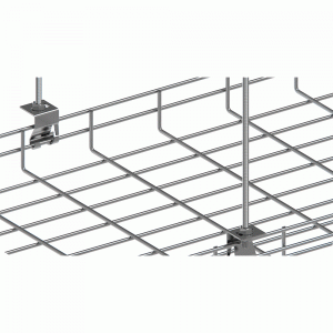 Trapeze hanging clip for up to 300 mm wide tray