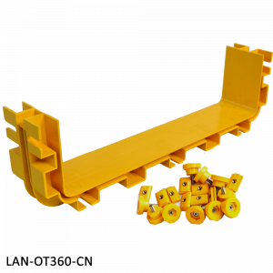 Fiber tray coupler, yellow