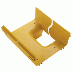 Vertical tee between 240 tray and 120 mm tray, yellow