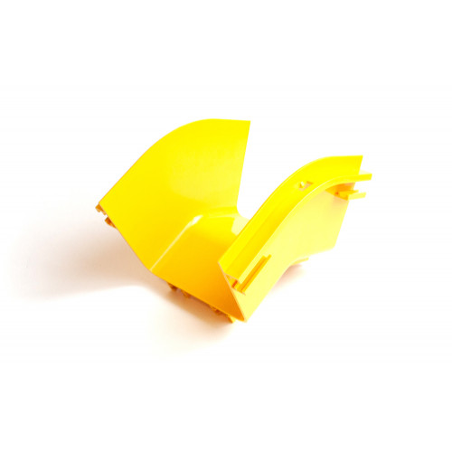 Fiber tray 45° external bend, yellow