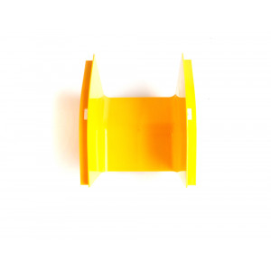 Fiber tray 45° external bend, yellow
