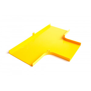 Cover for tee connector for Fiber tray, yellow
