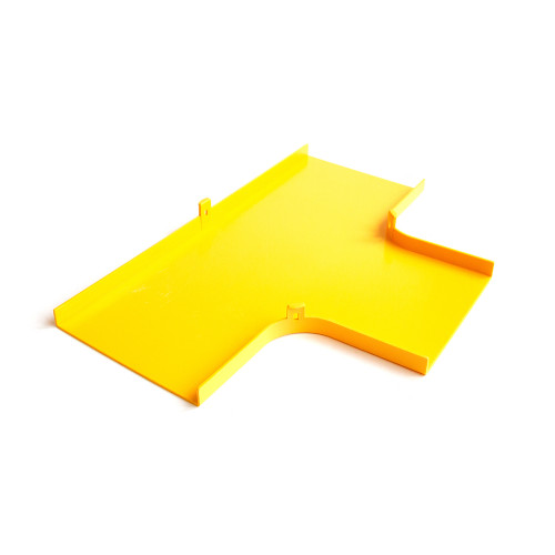 Cover for tee connector for Fiber tray, yellow
