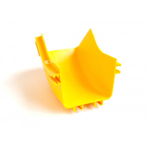Fiber tray 45° internal bend, yellow