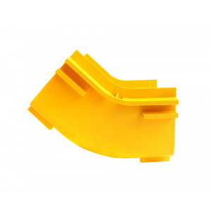 Fiber tray 45° internal bend, yellow