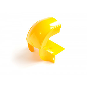 Spill-over fitting for tube, yellow