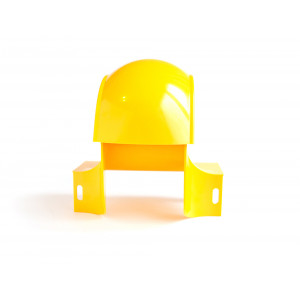 Spill-over fitting for tube, yellow
