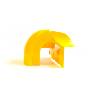Spill-over fitting for tube, yellow
