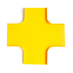 Cover for Fiber tray four way cross, yellow