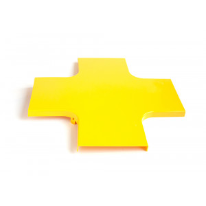 Cover for Fiber tray four way cross, yellow