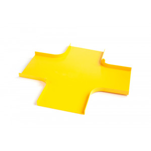 Cover for Fiber tray four way cross, yellow