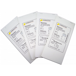 Self-laminating cable labels for manual marking (booklet)