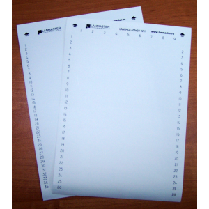 Self-laminating laser printable outlet markers