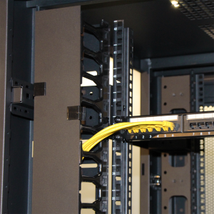 High-capacity vertical cable managers for Business cabinets, 2 pcs., black
