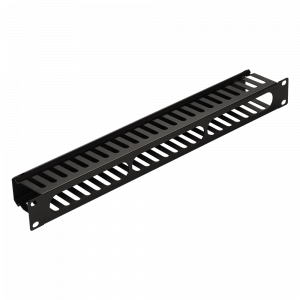 19" cable manager with cover for 24 port patch panels