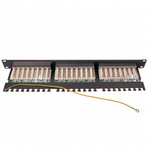 TWT Patch panel, 24 port, STP, cat. 5E, 1U