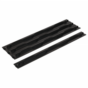19" 4U plastic blanking panel, quick release, black