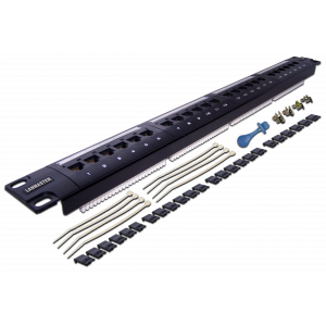 LANMASTER patch panel, 24 port, UTP, cat. 6, 1U