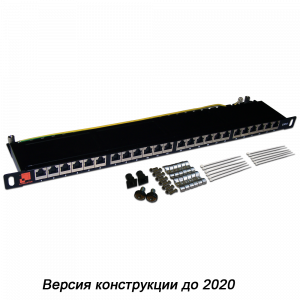 LANMASTER high density patch panel, 24 port, STP, cat. 6, 0.5U