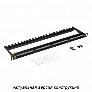 LANMASTER high density patch panel, 24 port, UTP, cat. 6, 0.5U