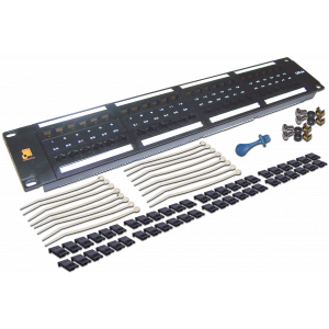 LANMASTER patch panel, 48 port, UTP, cat. 5E, 2U